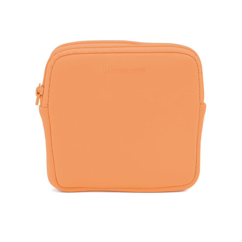 orange double detachable tech pouch