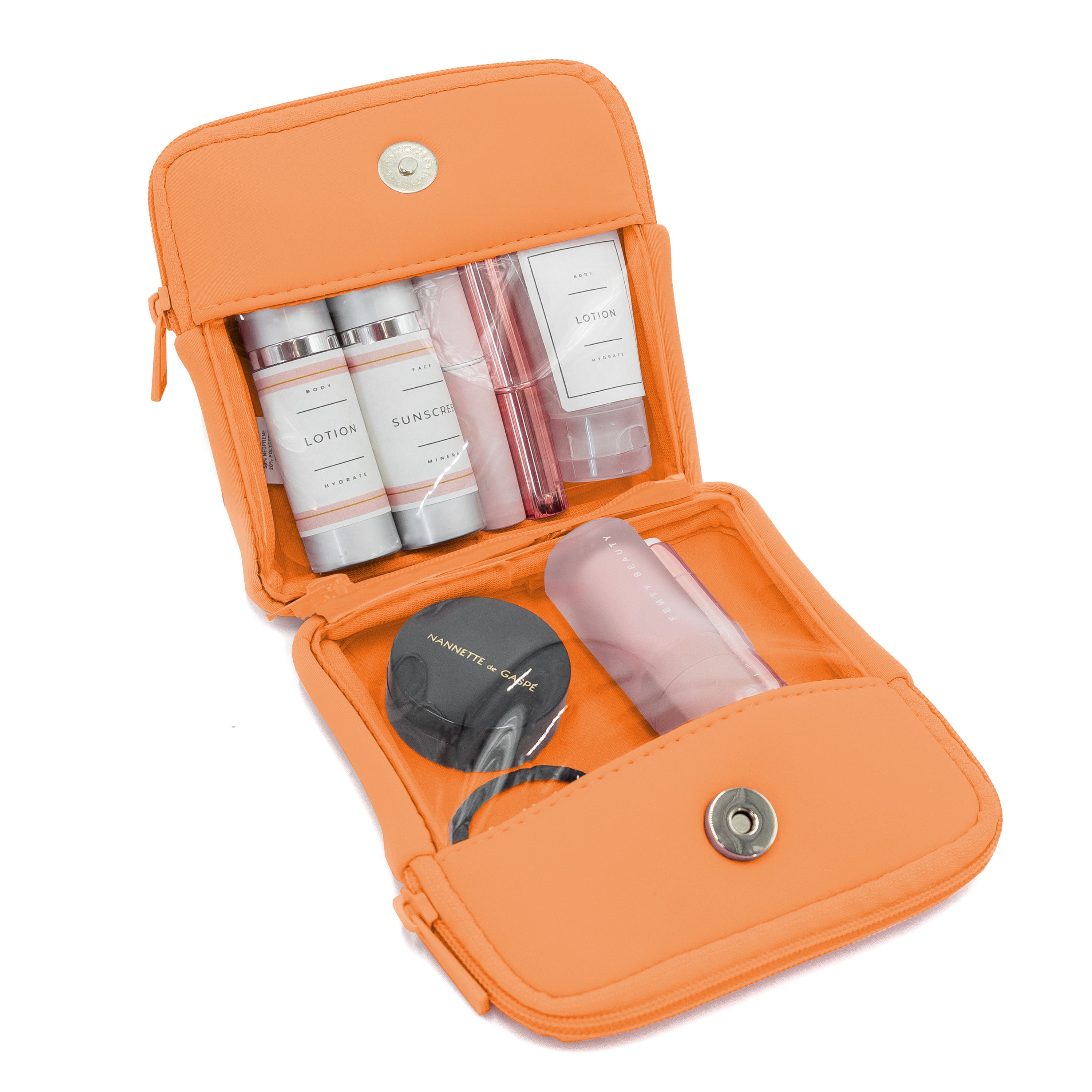 THE DOUBLE DETACHABLE POUCH- APRICOT