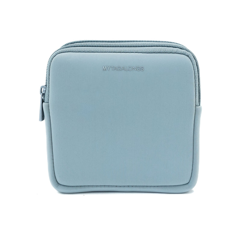 blue double detachable tech pouch