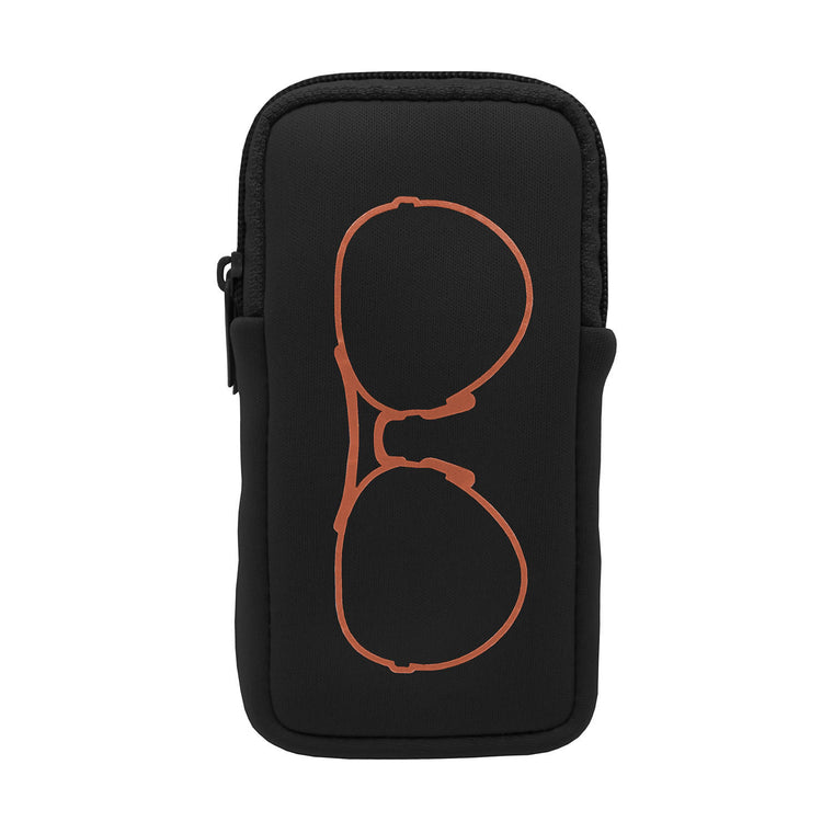 DOUBLE EYEGLASS CASE - BLACK/ROSE GOLD