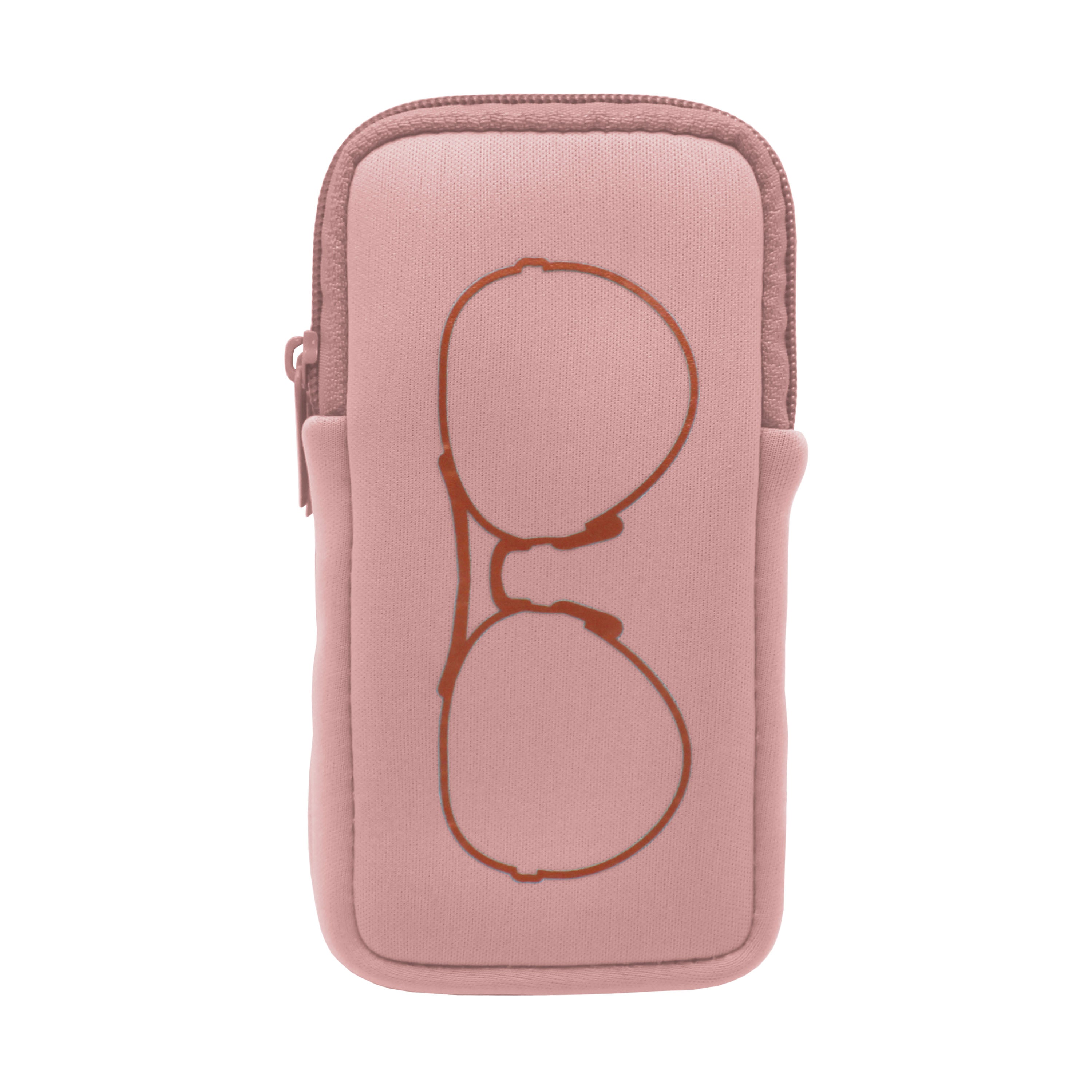 DOUBLE EYEGLASS CASE - BLUSH/ROSE GOLD