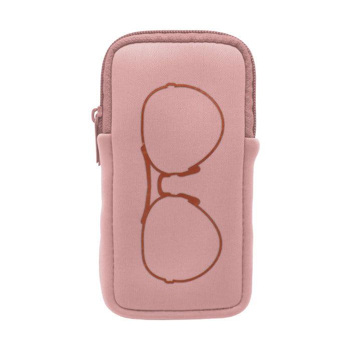DOUBLE EYEGLASS CASE - BLUSH/ROSE GOLD