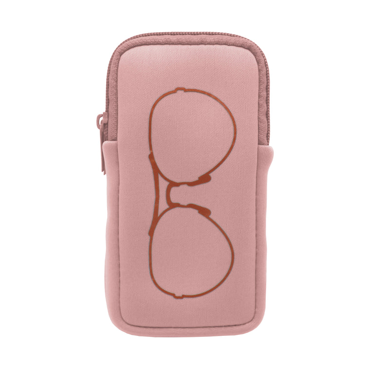 DOUBLE EYEGLASS CASE - BLUSH/ROSE GOLD