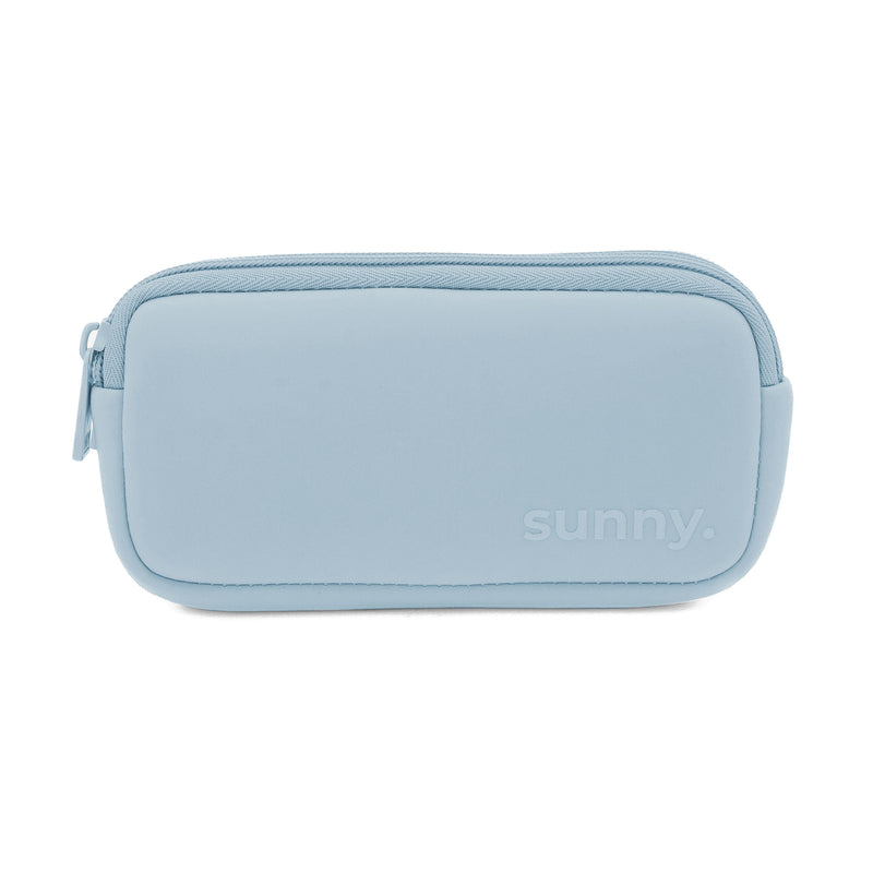 blue double eyeglass case