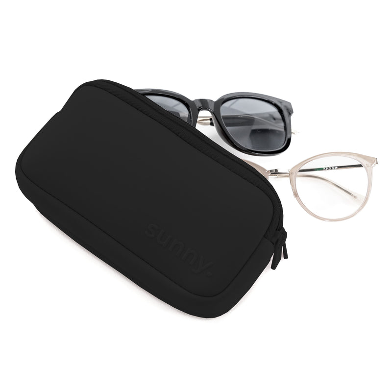 DOUBLE EYEGLASS CASE - BLACK
