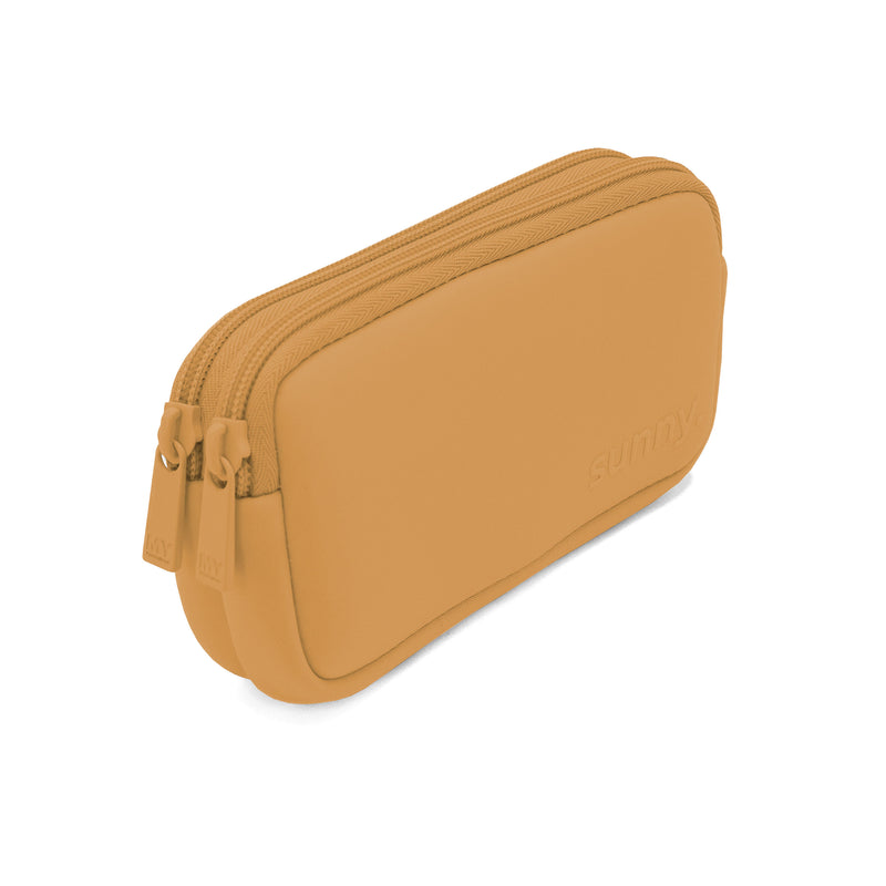 THE DOUBLE EYEGLASS CASE -CARAMEL