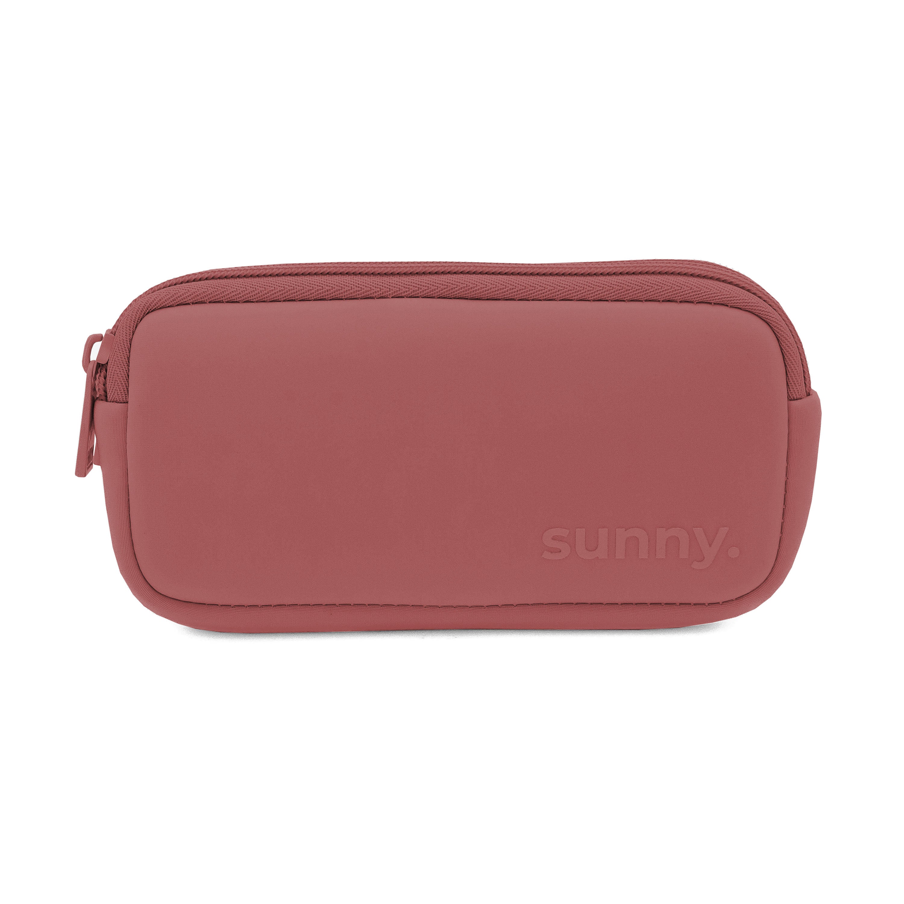 red double eyeglass case