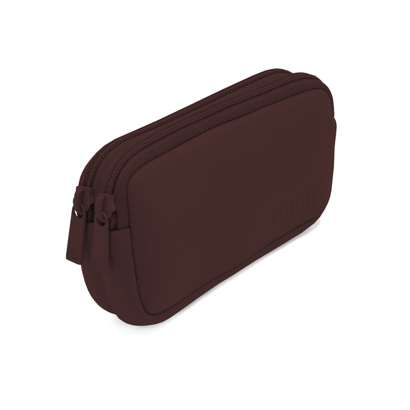 THE DOUBLE EYEGLASS CASE -ESPRESSO