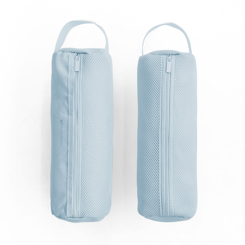 blue Cylinder packing bag with mesh side