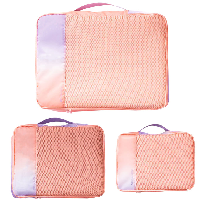 SET OF 3 PASTEL PACKINGS CUBES with mesh covers
