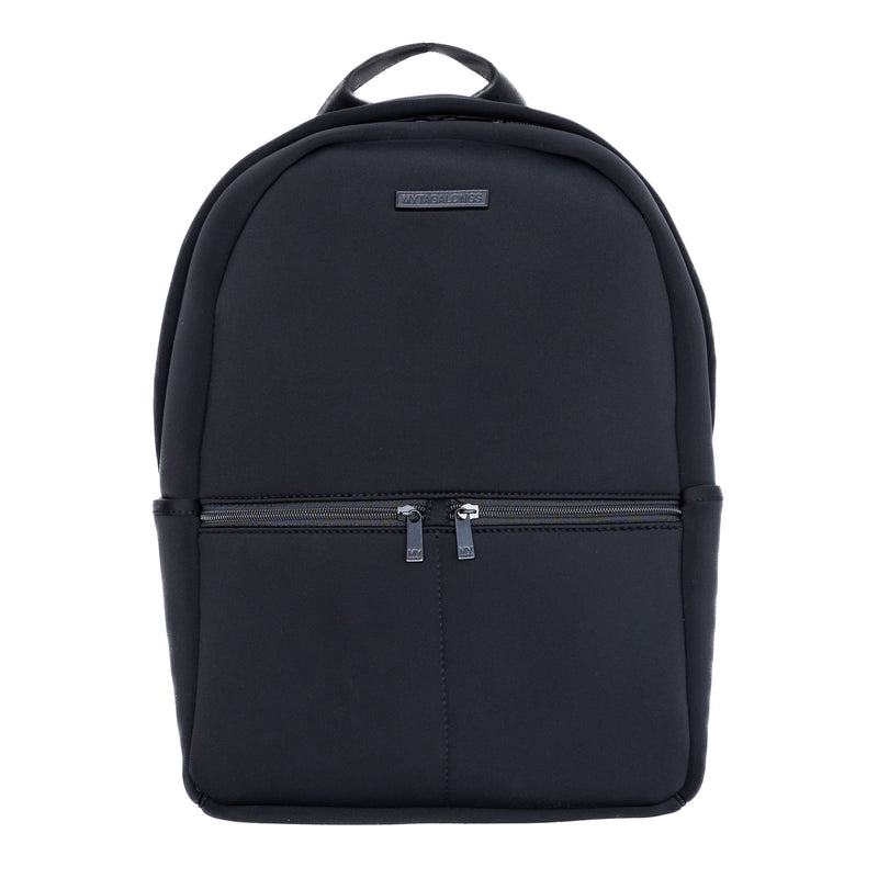 Black stylish backpack made of neoprene