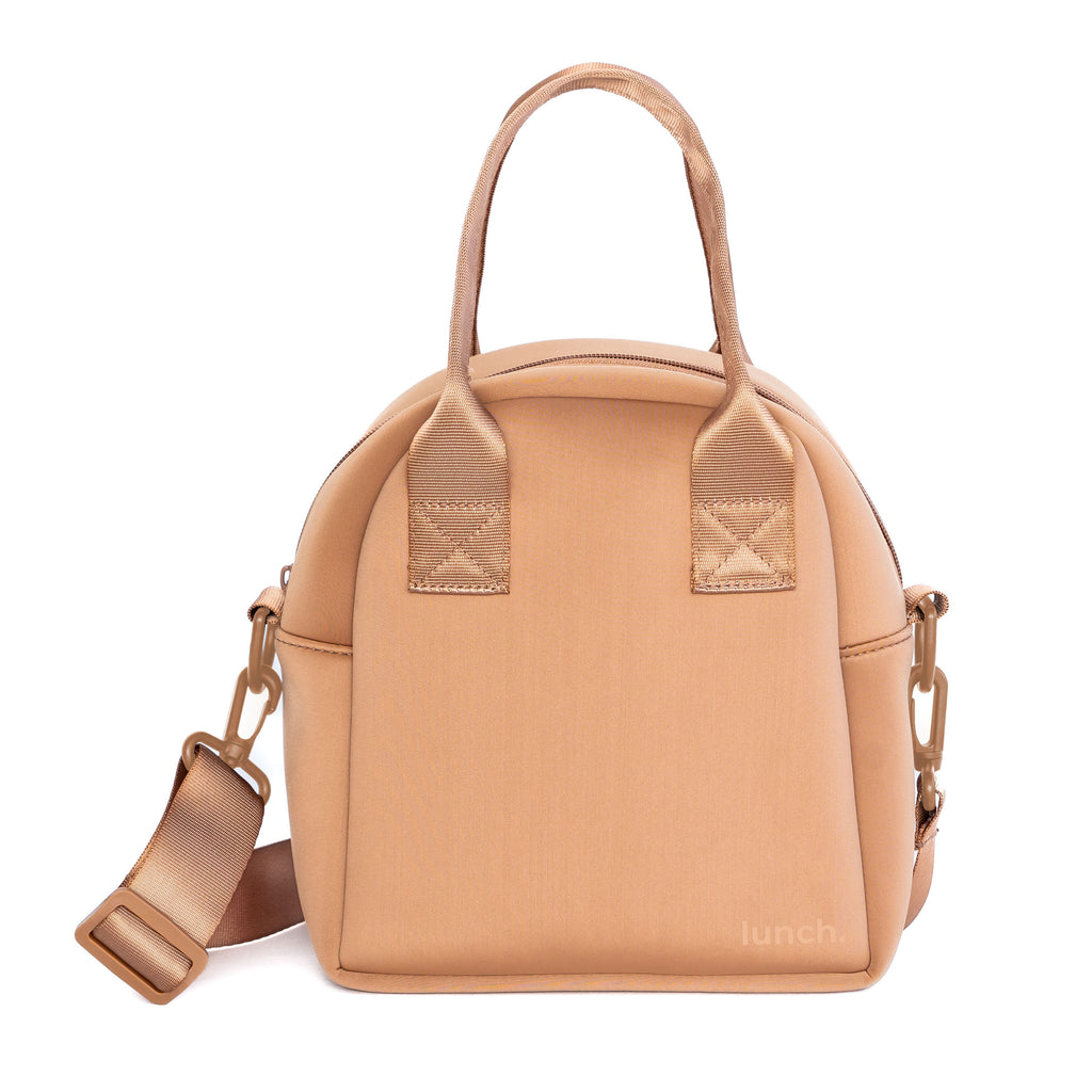 THE FOODIE TOTE WITH STRAP - CARAMEL