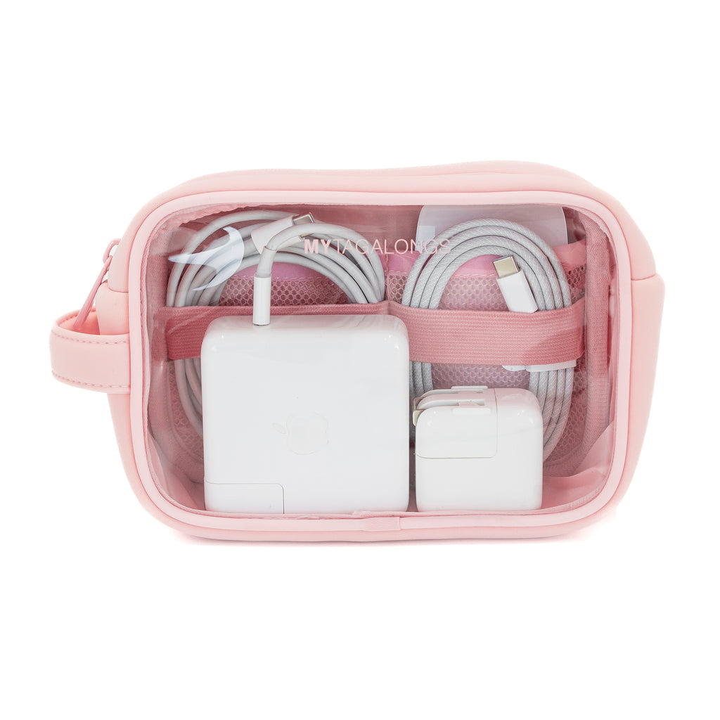 THE  CLEAR CABLE ORGANIZER - SOFT PINK