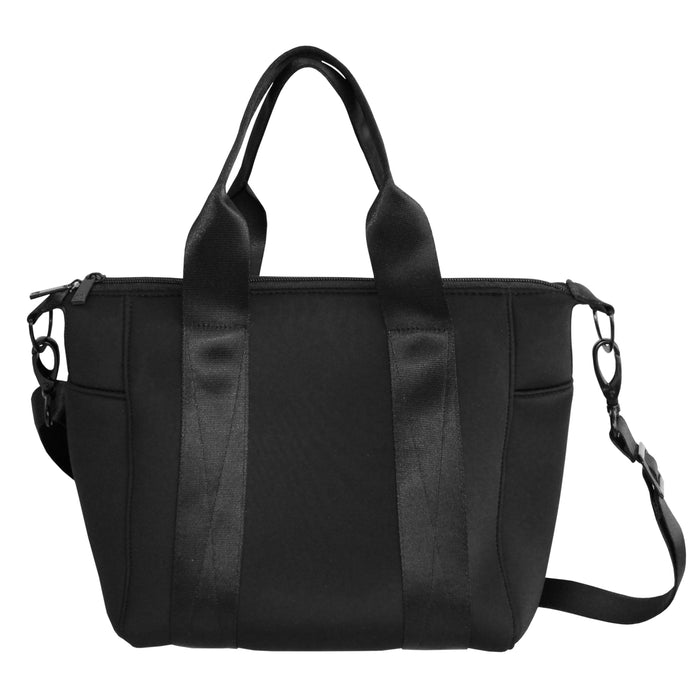 THE MINI COMMUTER NEOPRENE TOTE BAG -  ONYX