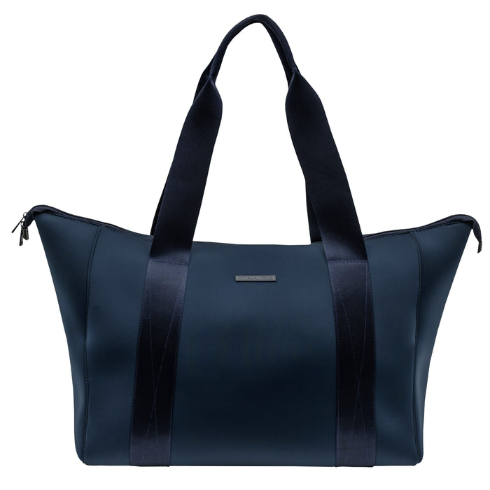 Navy weekender tote bag made of neoprene