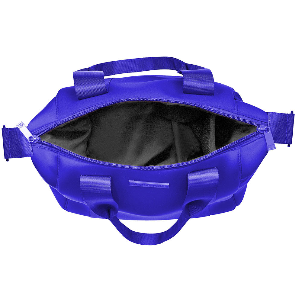 Cobalt mini tote bag with handles made of neoprene