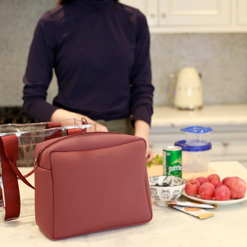 THE 2 PIECE LUNCH TOTE WITH INSERT -  DESERT ROSE