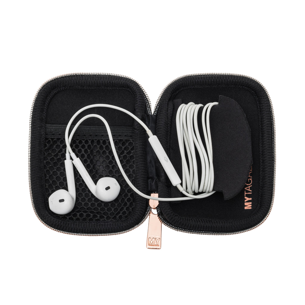 EAR BUD CASE - VIXEN BLACK (velour finish)