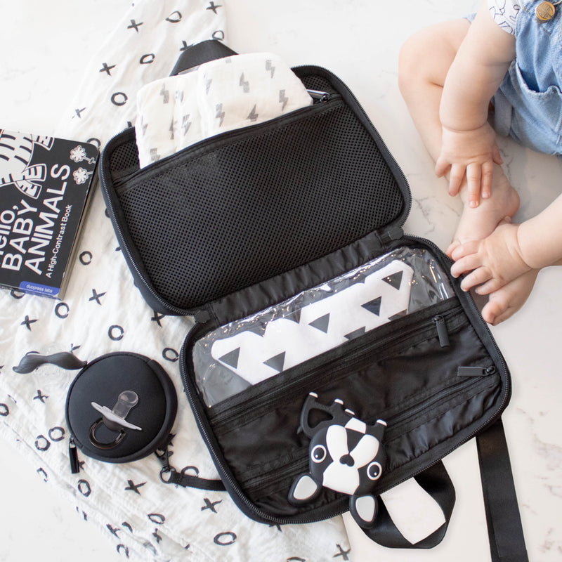 Black diaper bag organizer