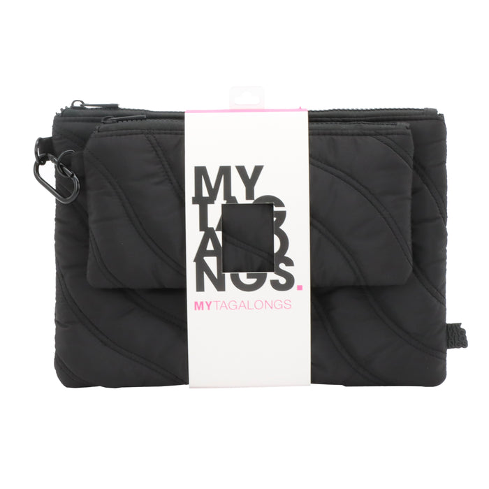 SET OF 2 FLAT POUCHES WITH CARABINER