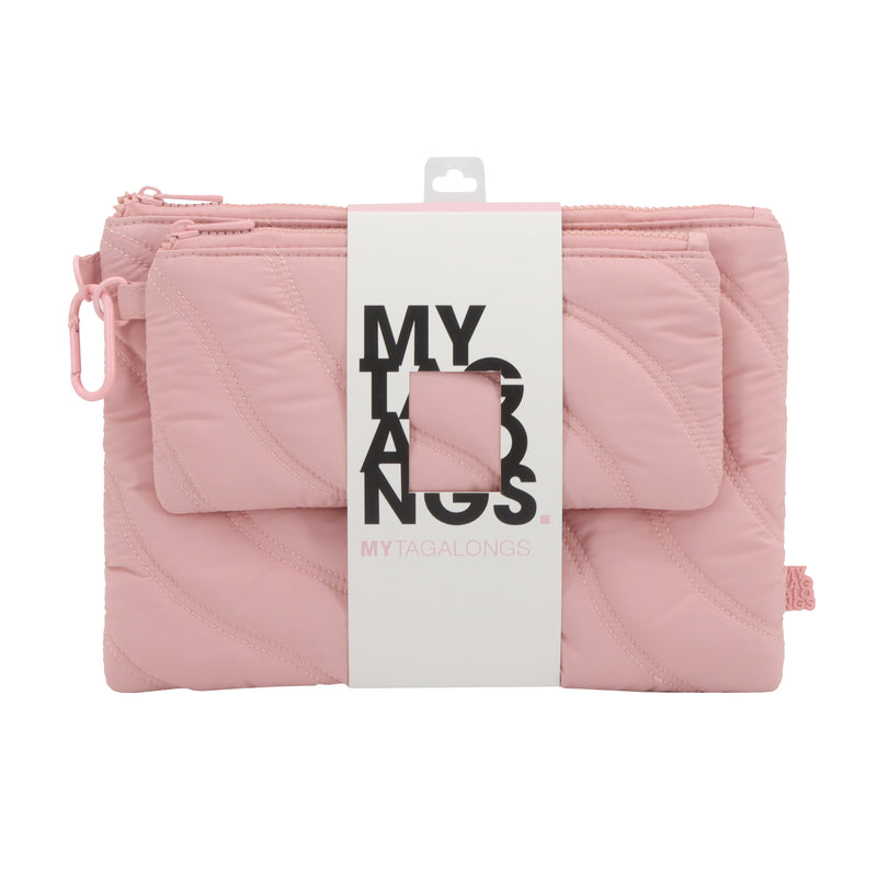 SET OF 2 FLAT POUCHES WITH CARABINER