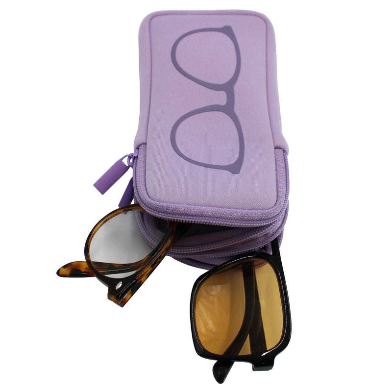 DOUBLE EYEGLASS CASE - LILAC