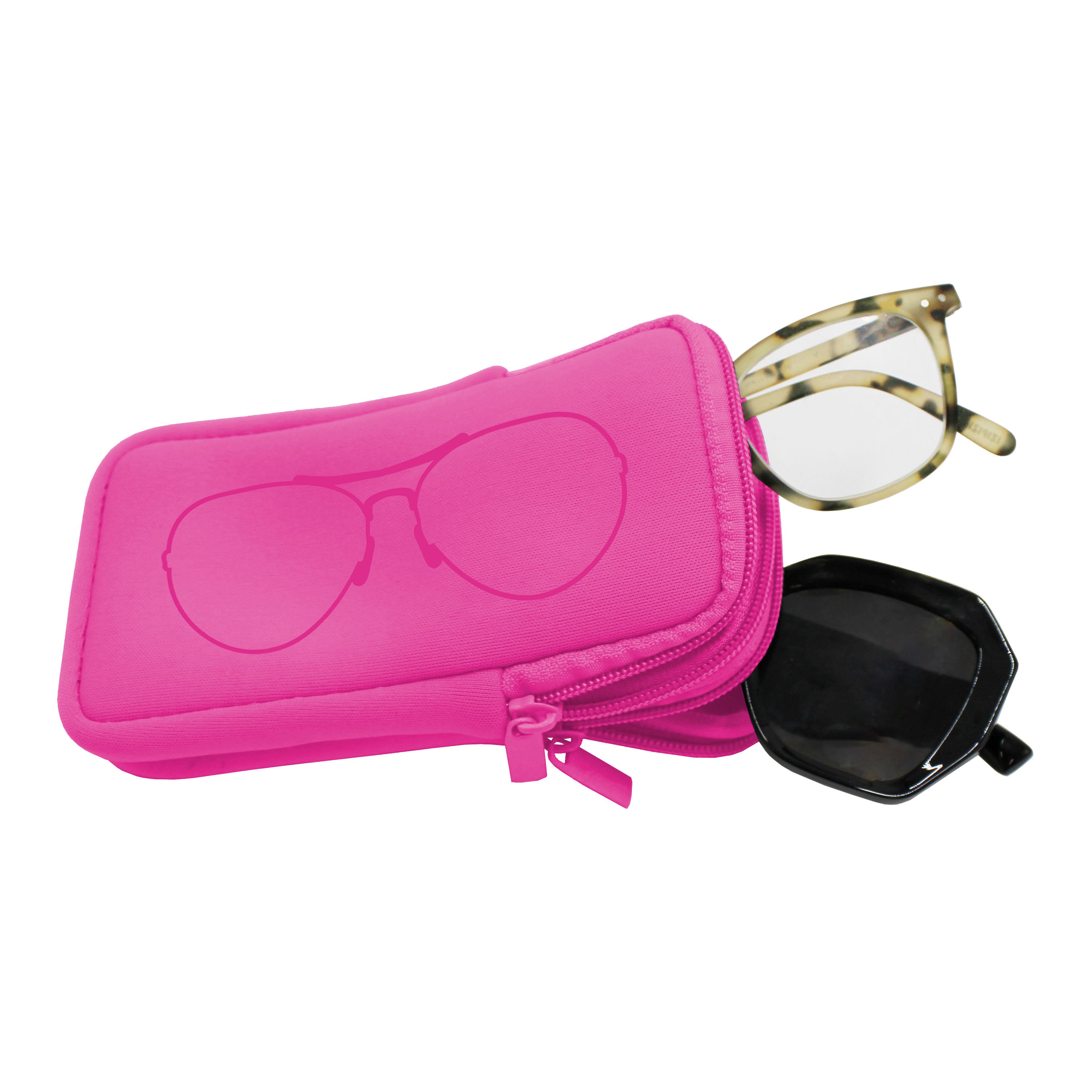 DOUBLE EYEGLASS CASE - PINK