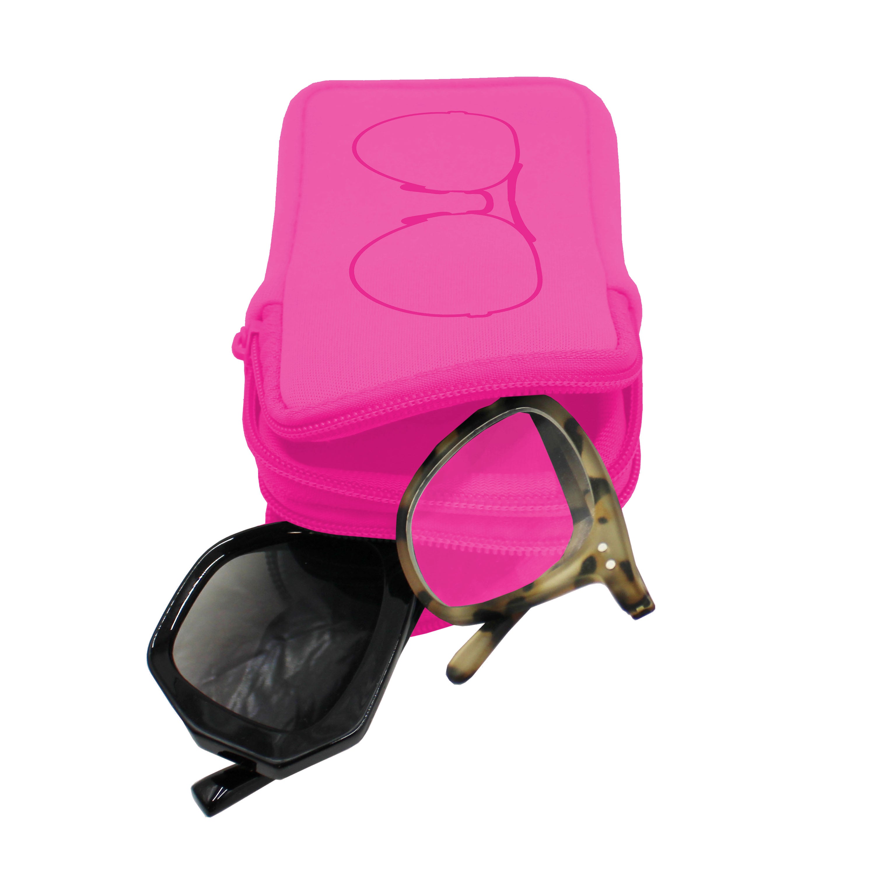 DOUBLE EYEGLASS CASE - PINK