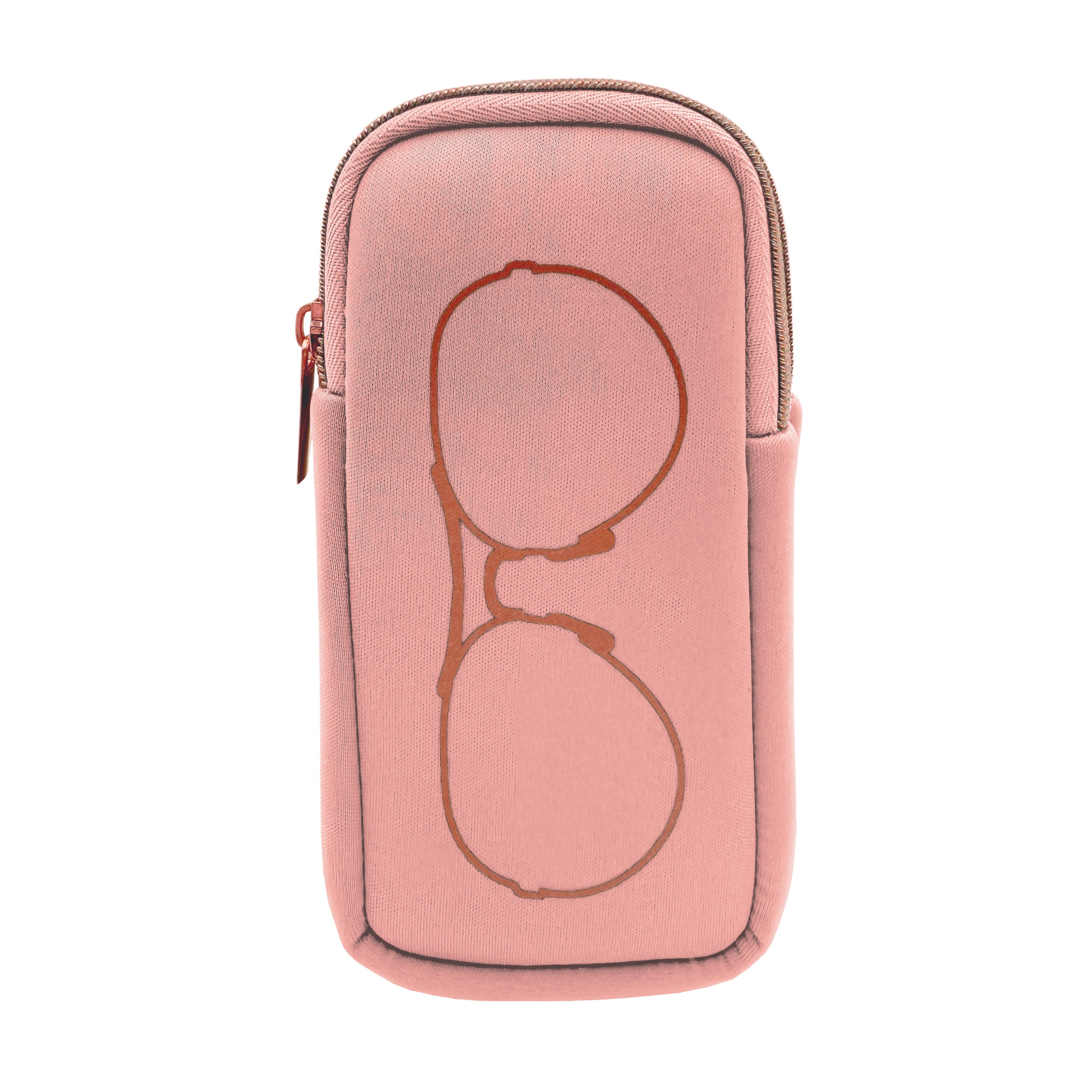 DOUBLE EYEGLASS CASE - BLUSH/ROSE GOLD