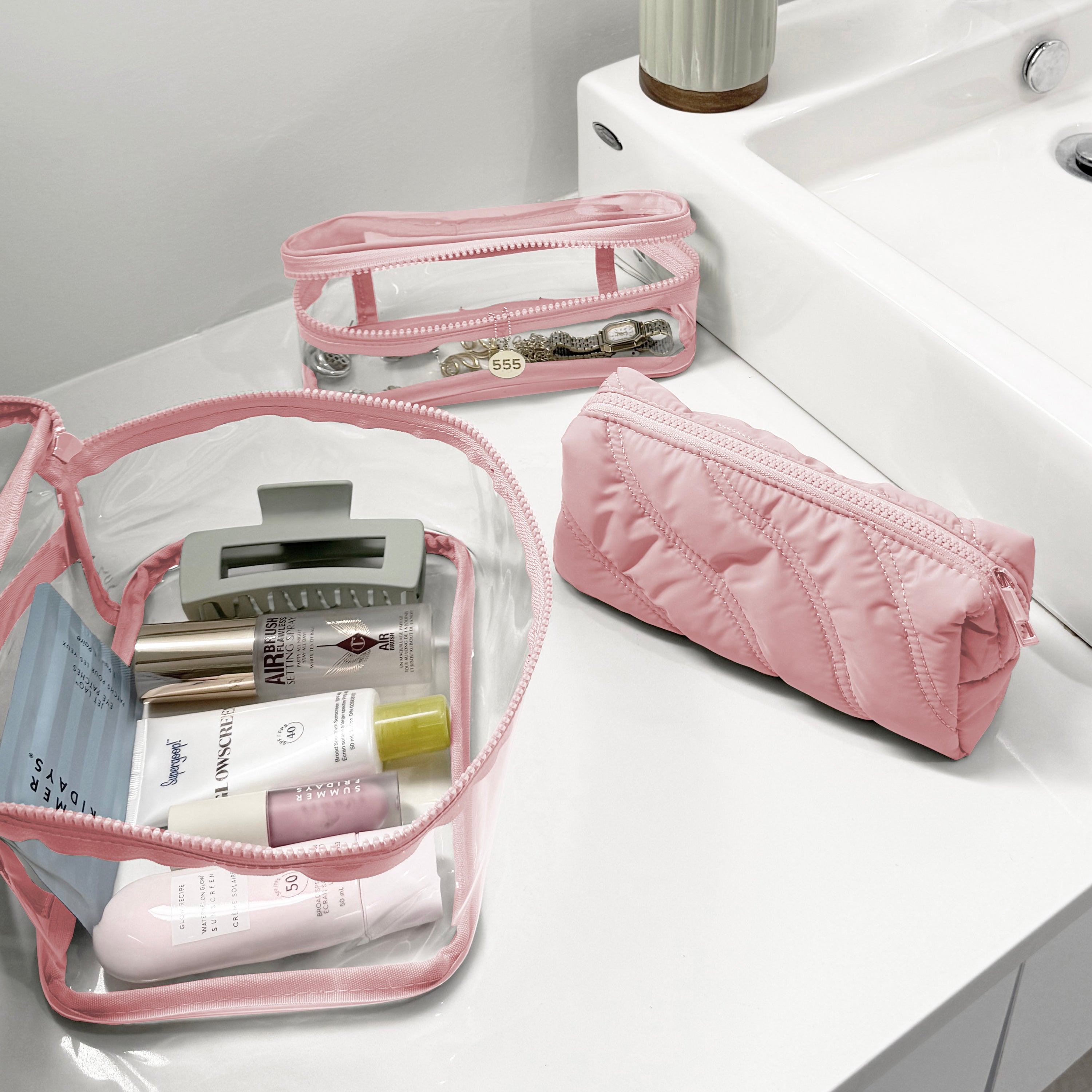 PUFFER SET OF 3 NESTED POUCHES