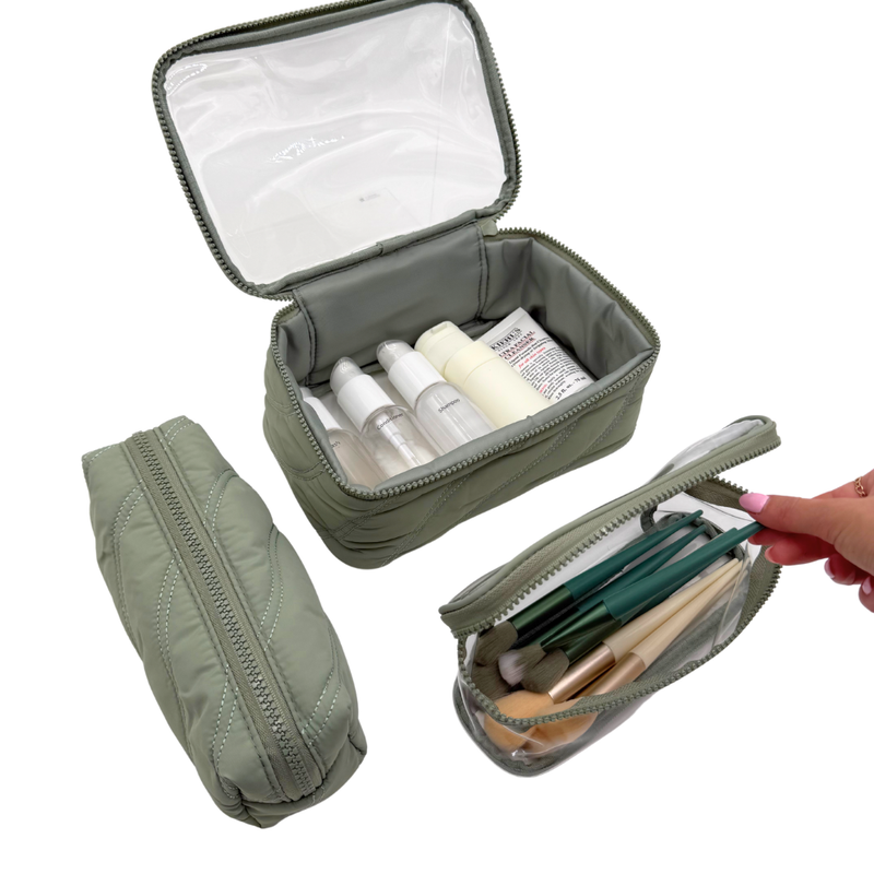 PUFFER SET OF 3 NESTED POUCHES