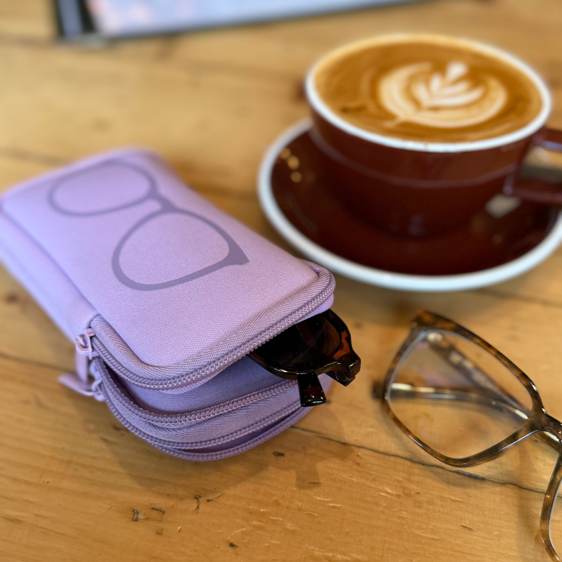 DOUBLE EYEGLASS CASE - LILAC