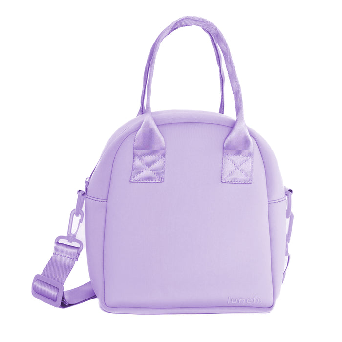 purple lilac foodie lunch tote