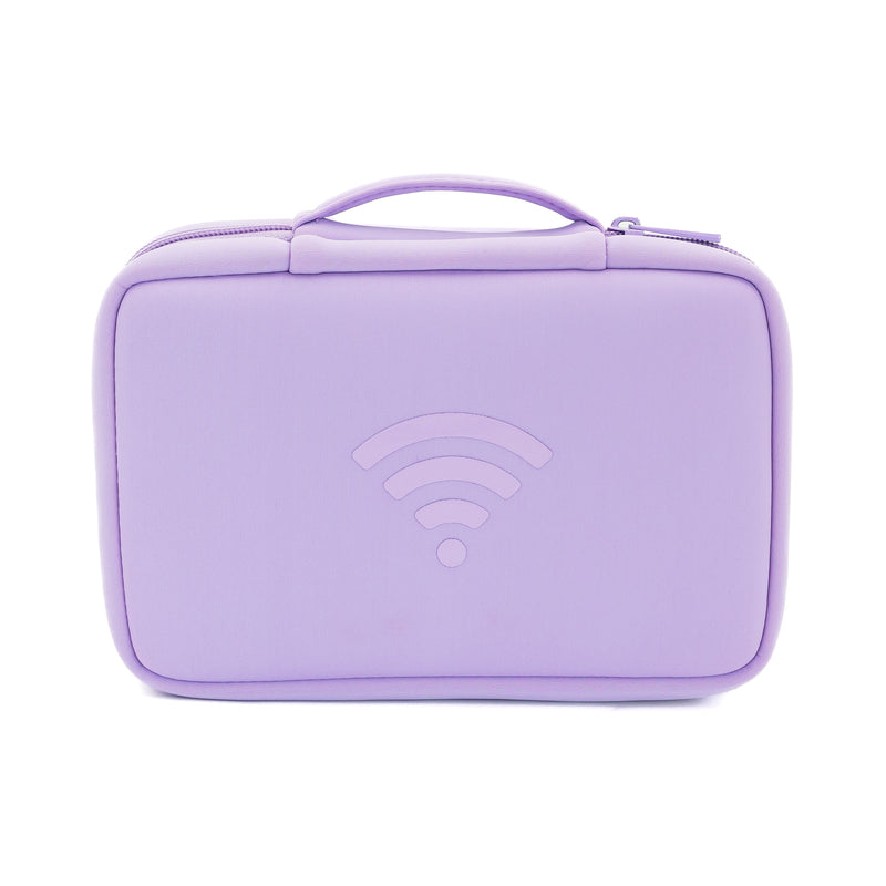 Purple Lilac Cord case and charger case made of Neoprene
