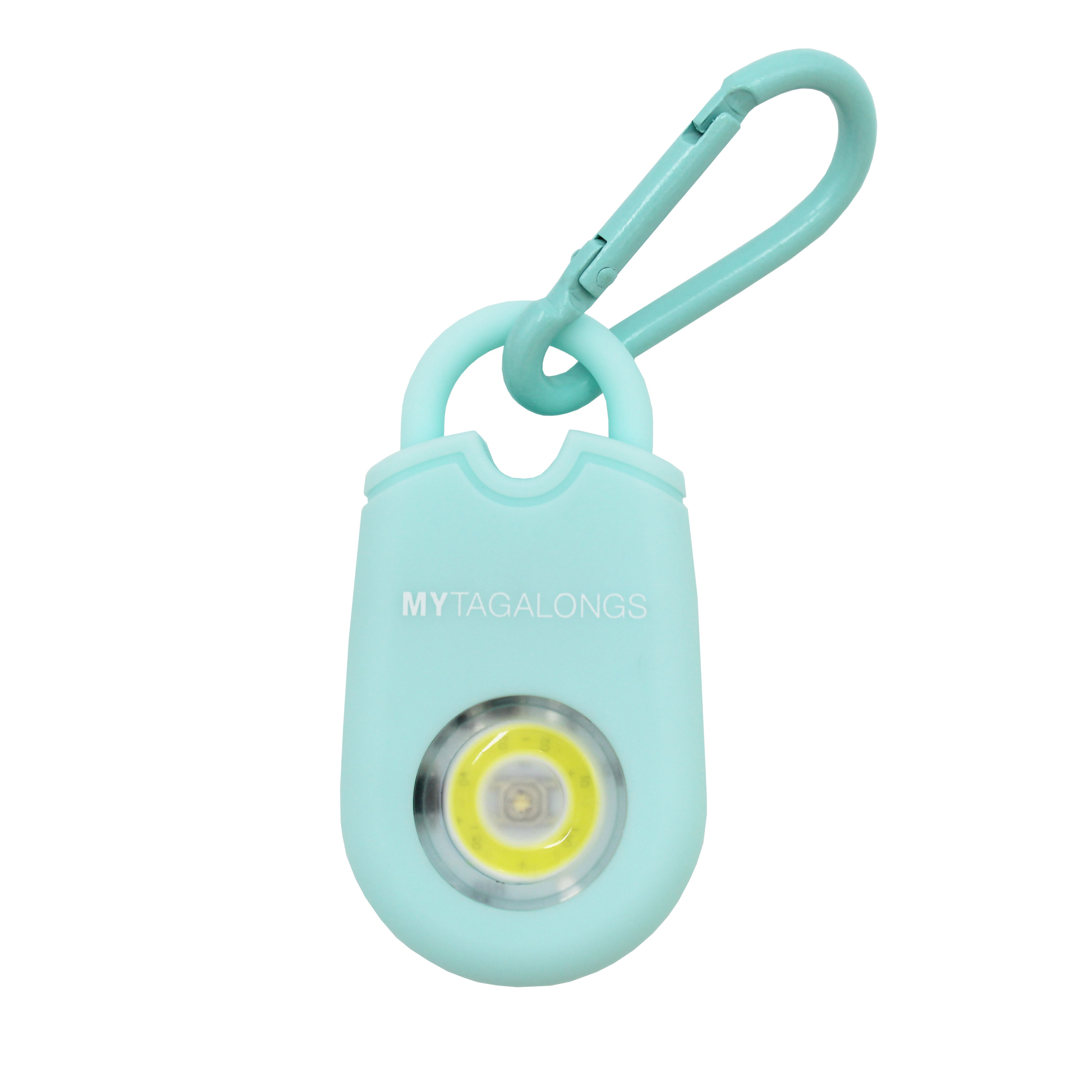 Mint Blue portable safety alarm keychain
