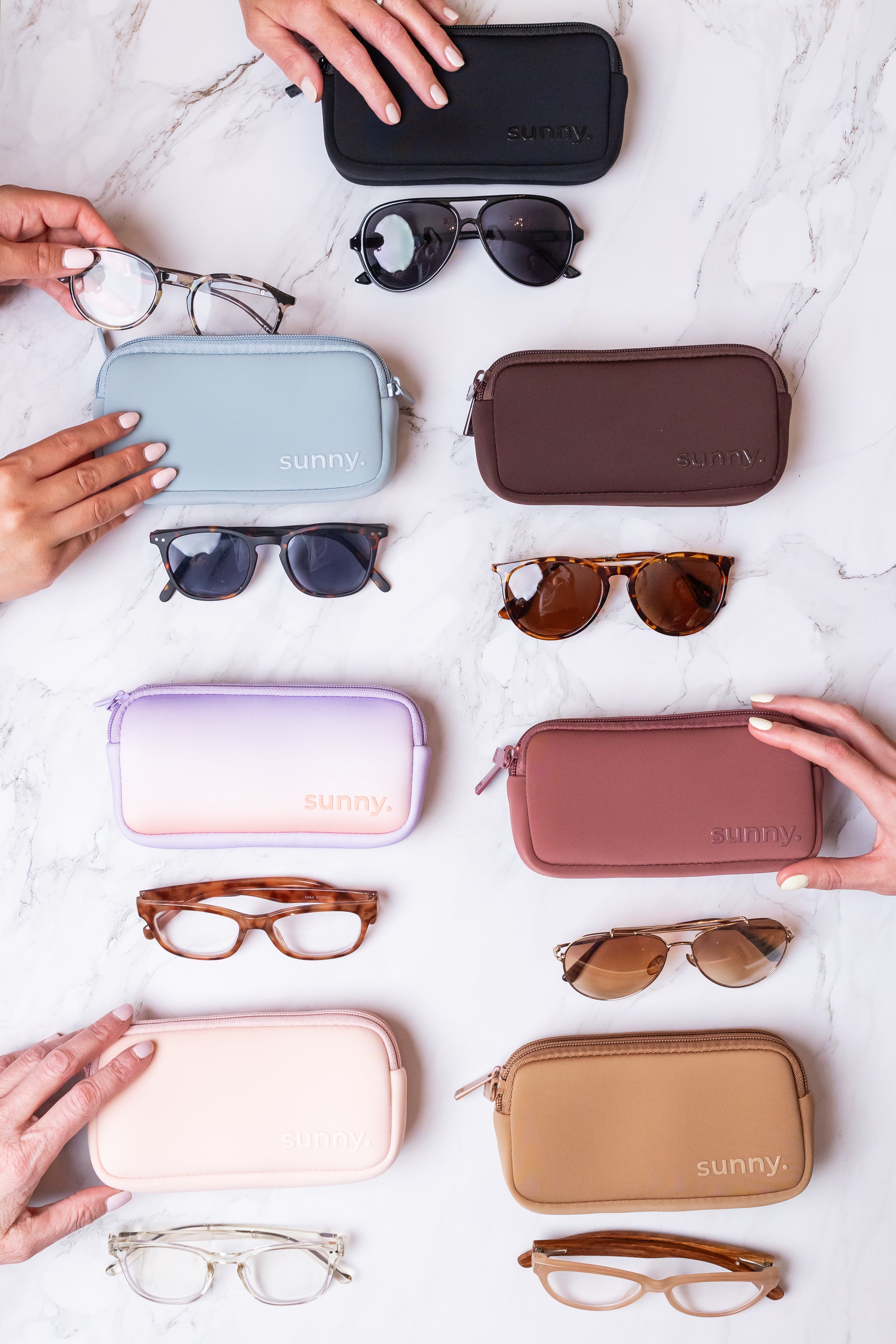 DOUBLE EYEGLASS CASE - CARAMEL