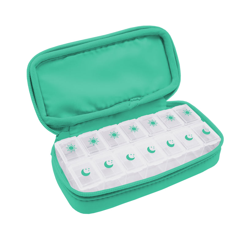 Clover 7 day vitamin organizer with clear plastic insert.