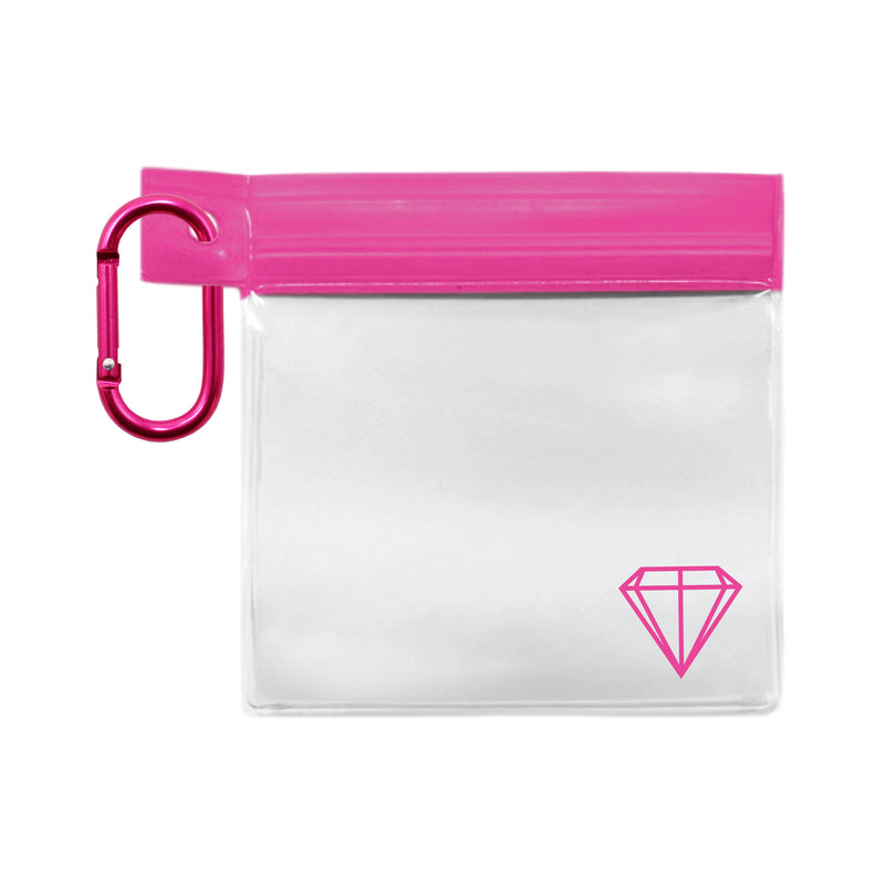 Pink clear jewelry pouch