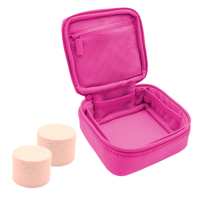 Hot Pink Cannabis smell proof case made of neoprene