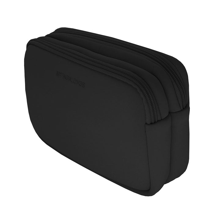 Black cosmetic and makeup case made of neoprene