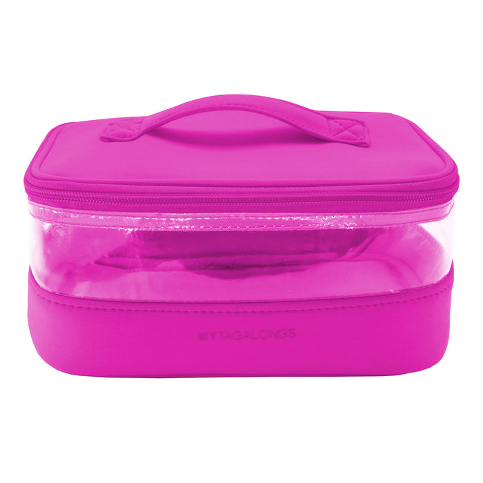 Berry train case cosmetic bag