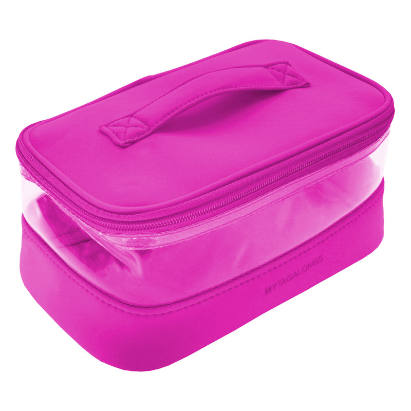 Berry train case cosmetic bag