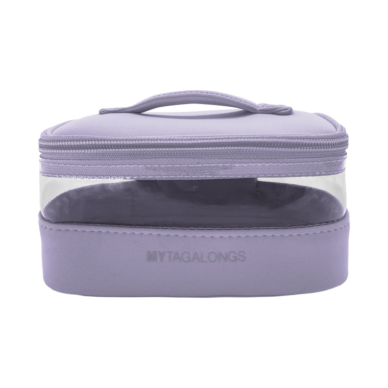 MINI TRAIN CASE COSMETIC BAG - MUST HAVES LILAC