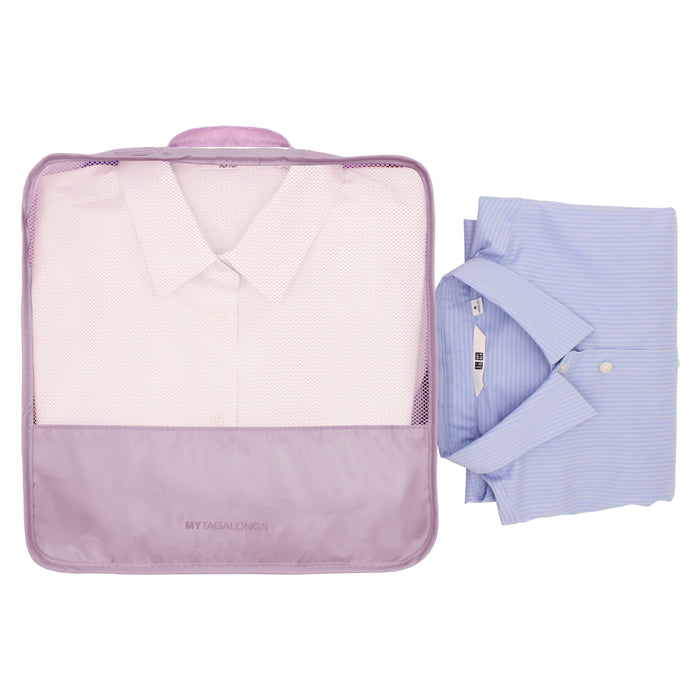 Mauve set of 4 packing cubes in assorted sizes