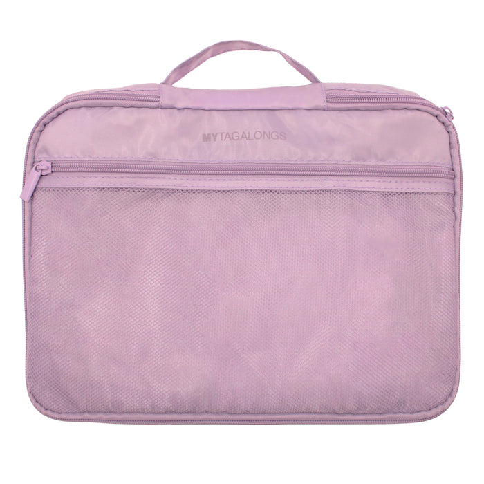 Mauve set of 2 packing bags made of polyeste