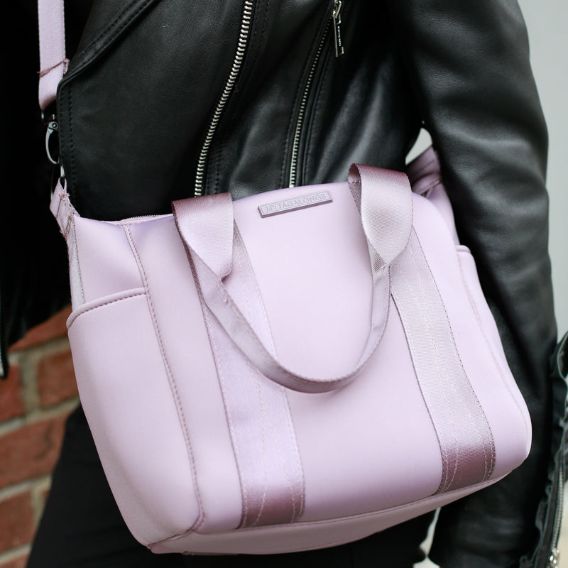 MINI COMMUTER NEOPRENE TOTE BAG - EVERLEIGH DUSTY LILAC