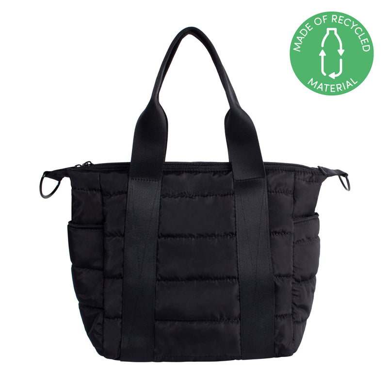 MINI COMMUTER TOTE BAG- RECYCLED COLLECTION BLACK