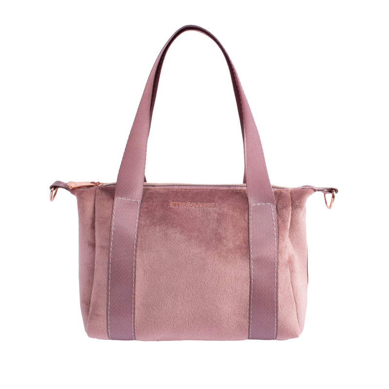Rose color velvet mini bag