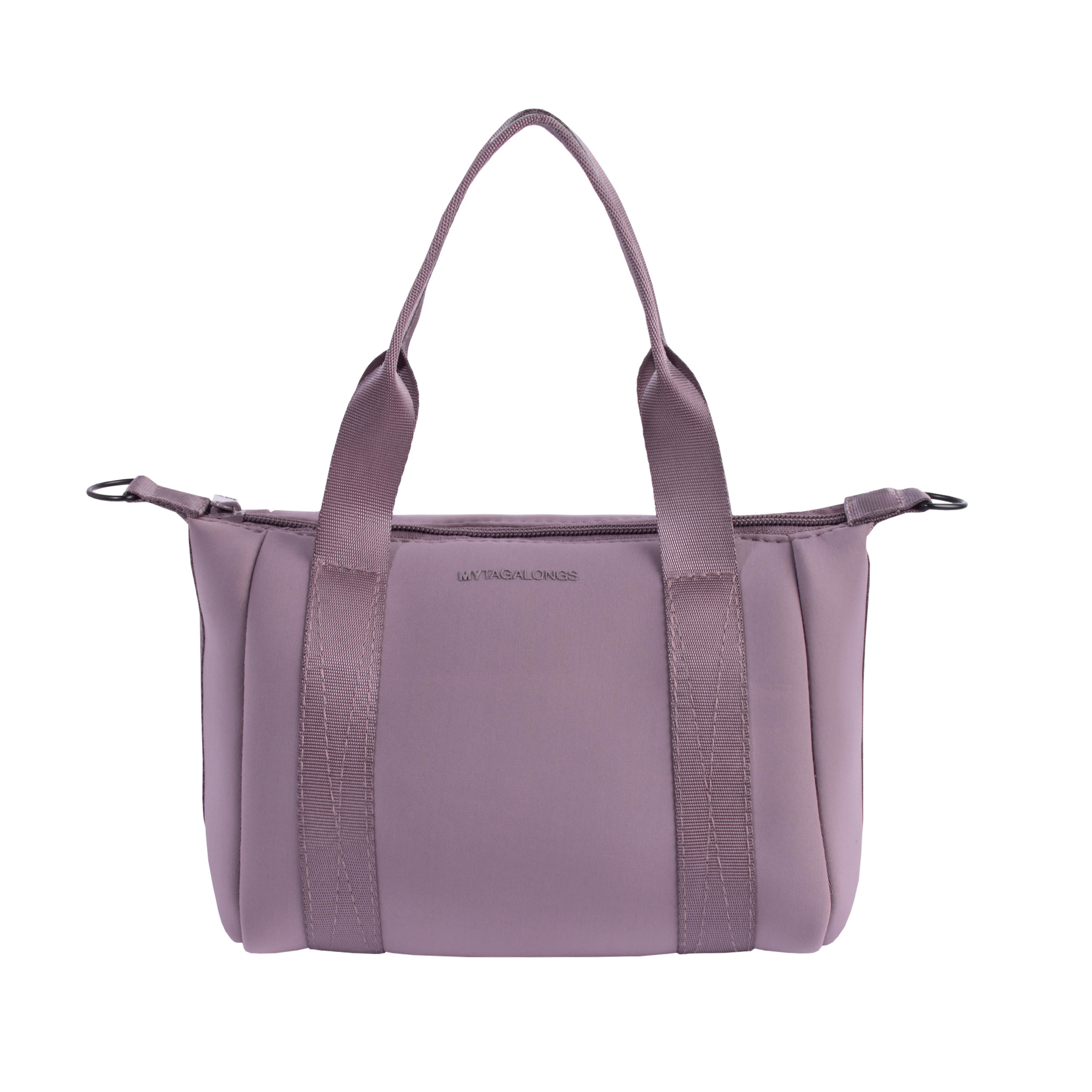 Purple mini purse made of neoprene