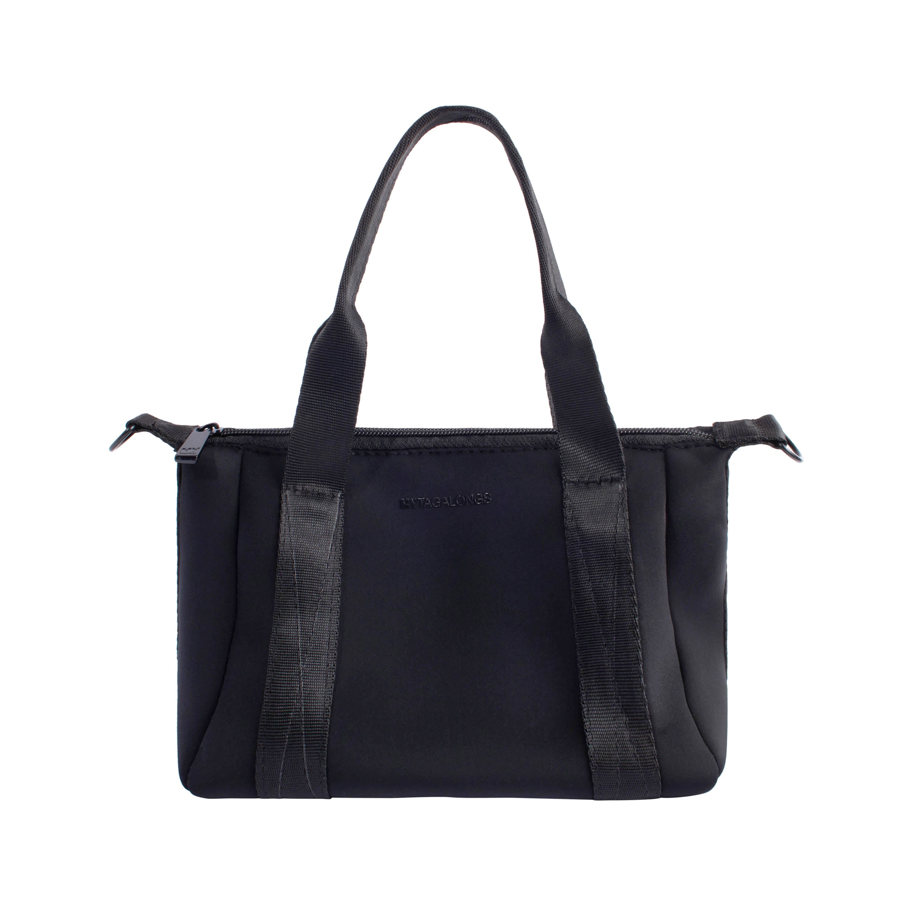 Black mini bag made of neoprene